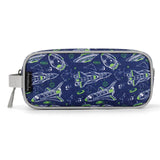 Choco Mocha Space Pencil Case for Boys Toddler, Soft Zipper Small Pencil Pouch for Little Boys, Kids Pencil Bag for Boys, Plane Navy Choco Mocha