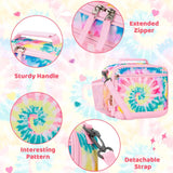 Choco Mocha Tie Dye Kids Lunch Box for Girls Lunch Boxes for School Lunch Bag for Girls with Shoulder Strap for Toddler Preschool Kindergarten kids Purple Choco Mocha