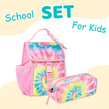 Choco Mocha Tie Dye Pencil Case for Girls Kids Toddler, Soft Zipper Small Pencil Pouch for Little Girls, Kids Pencil Bag for Girls, Colorful Choco Mocha