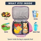 Choco Mocha Unicorn Lunch Box Kids Lunch Box for Girls Lunch Boxes for School Girls Lunchbox for Kids Lunch Bag for Girls with Shoulder Strap for Toddler Preschool Kindergarten kids Pink Choco Mocha