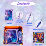 Galaxy - Green Purple Wallet Girls Wallet Choco Mocha