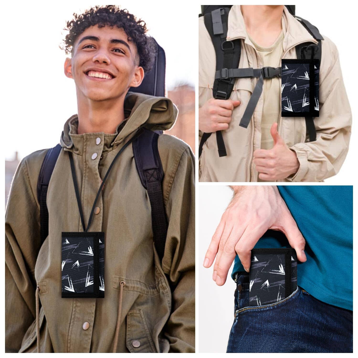 Geometry Black Black Wallet Boys Wallets Choco Mocha