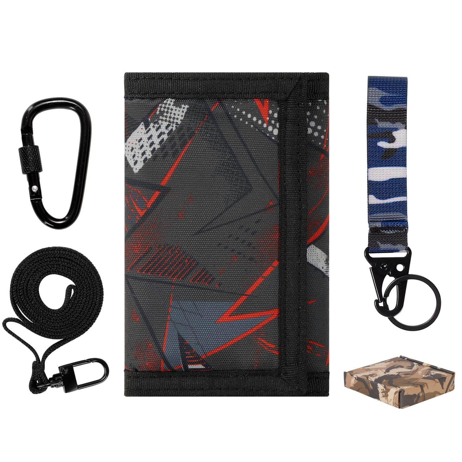 Geometry Black Red Wallet Boys Wallets Choco Mocha