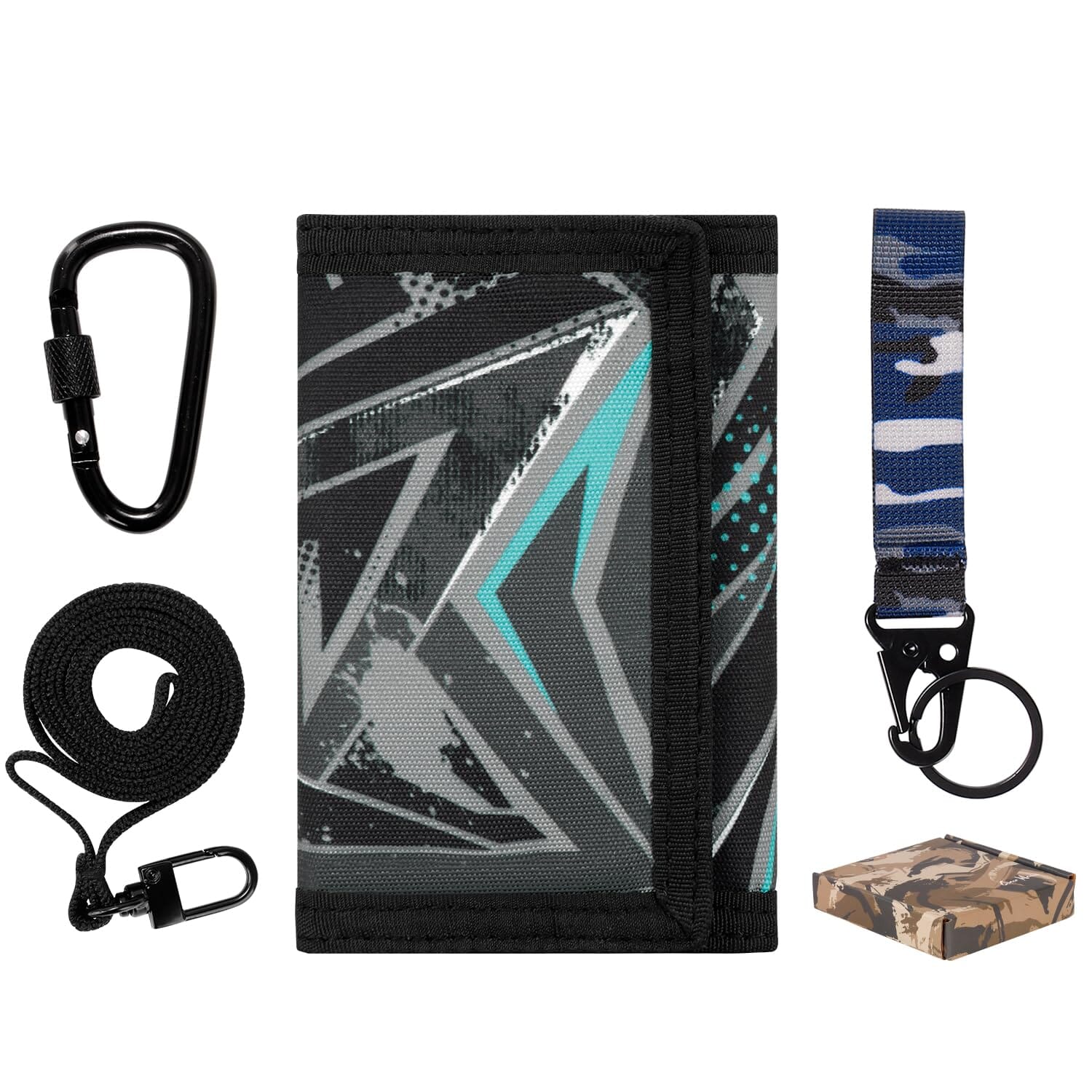 Geometry Blue2 Wallet Boys Wallets Choco Mocha