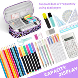 Leopard Purple Pencil Case Pencil Case Choco Mocha