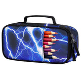 Lightning Blue Pencil Case Pencil Case Choco Mocha