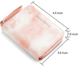 Nebula Orange Powder Leather Wallet Choco Mocha