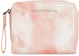 Nebula Orange Powder Leather Wallet Choco Mocha