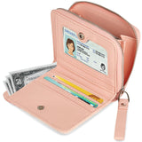 Nebula Orange Powder Leather Wallet Choco Mocha