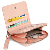 Nebula Orange Powder Leather Wallet Choco Mocha