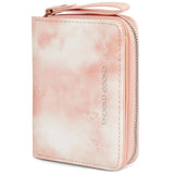 Nebula Orange Powder Leather Wallet Choco Mocha