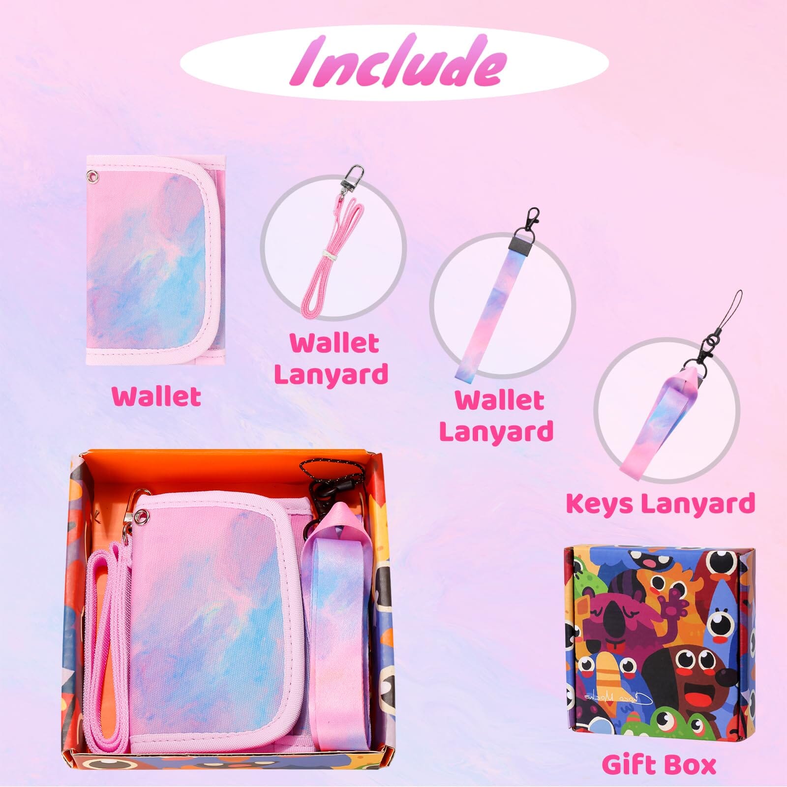 Pink Purple Wallet Girls Wallet Choco Mocha