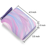 Purple Leather Wallet Choco Mocha