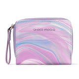 Purple Leather Wallet Choco Mocha