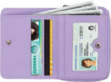 Purple Pink Gradient Leather Wallet Choco Mocha