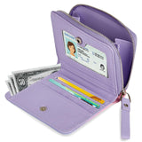 Purple Pink Gradient Leather Wallet Choco Mocha