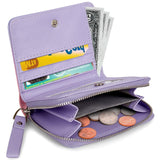 Purple Pink Gradient Leather Wallet Choco Mocha