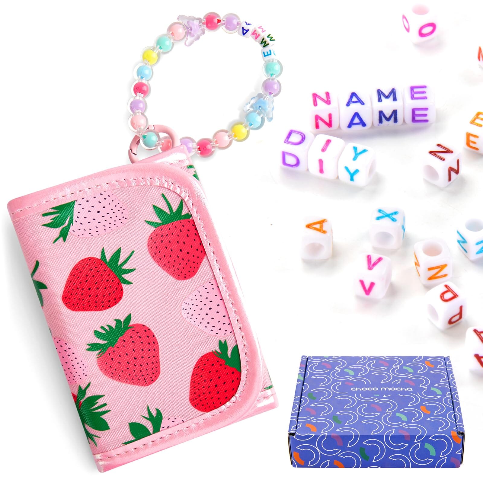 Strawberry-Pink DIY Wallet DIY Wallet Choco Mocha