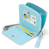 Teal Leather Wallet Leather Bifold Wallet Choco Mocha