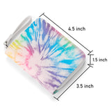 Tie Dye-Colorful Leather Wallet Choco Mocha