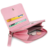 Tie-Dye Gradient Pink Leather Wallet Choco Mocha