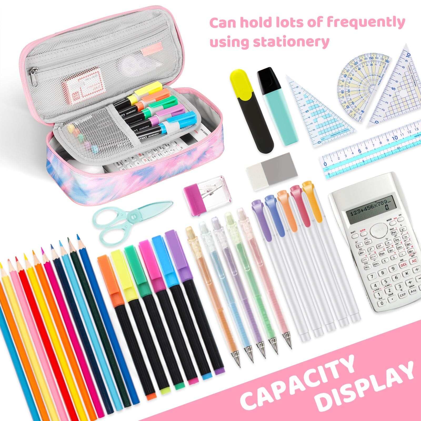 Tie Dye Swirl Pink Pencil Case Pencil Case Choco Mocha