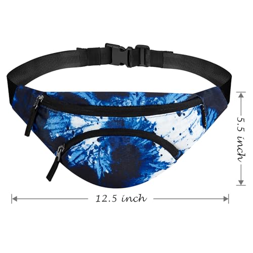 Tie Dye Blue Fanny Pack