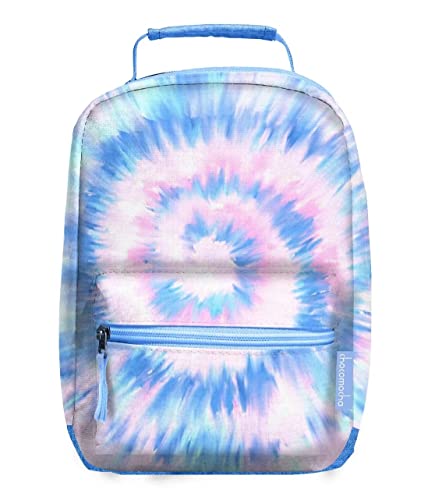 Tie Dye Swirl Blue Portable Lunch Bag