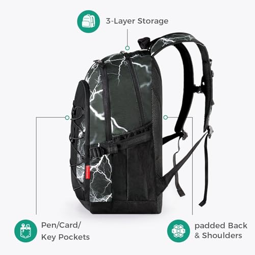 Geometric Black Backpack