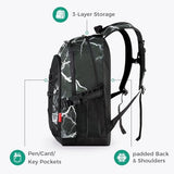 Geometric Black Backpack