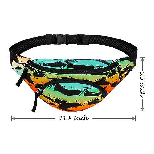 Shark Gradient Orange Fanny Pack