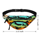 Shark Gradient Orange Fanny Pack