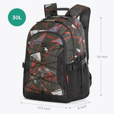 Geometric Gray Backpack