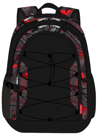 Geometric Red Backpack