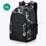 Geometric Black Backpack