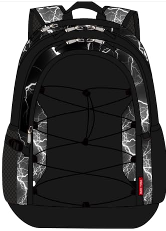 Geometric Black Backpack
