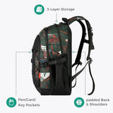 Geometric Red Backpack
