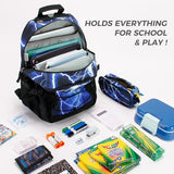 Geometric Lighting Blue Backpack