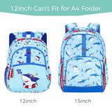 Shark Blue Toddler Backpack 12 Inch