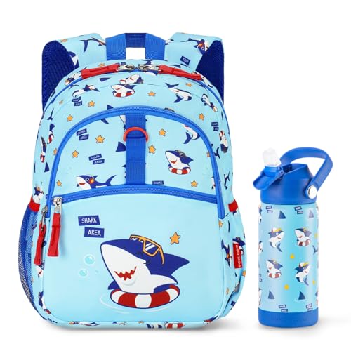 Shark Blue Toddler Backpack 12 Inch