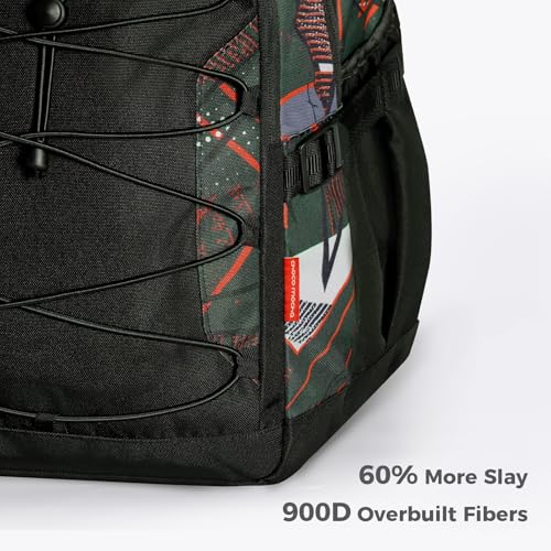 Geometric Red Backpack