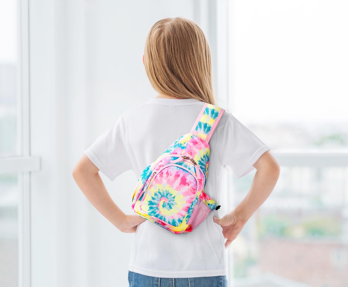 Tie Dye Swirl Rainbows Sling Crossbody Purse