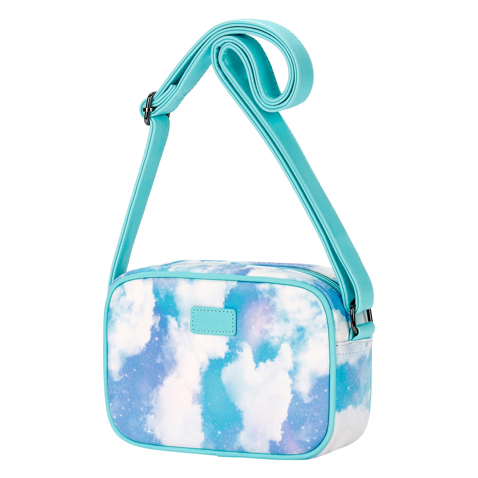 Galaxy Blue Leather Crossbody Bag