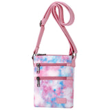 Tie Dye Gradient Pink Leather Crossbody Purse