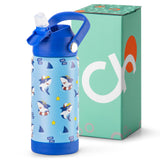 Cute Shark Blue Water Bottle 14Oz