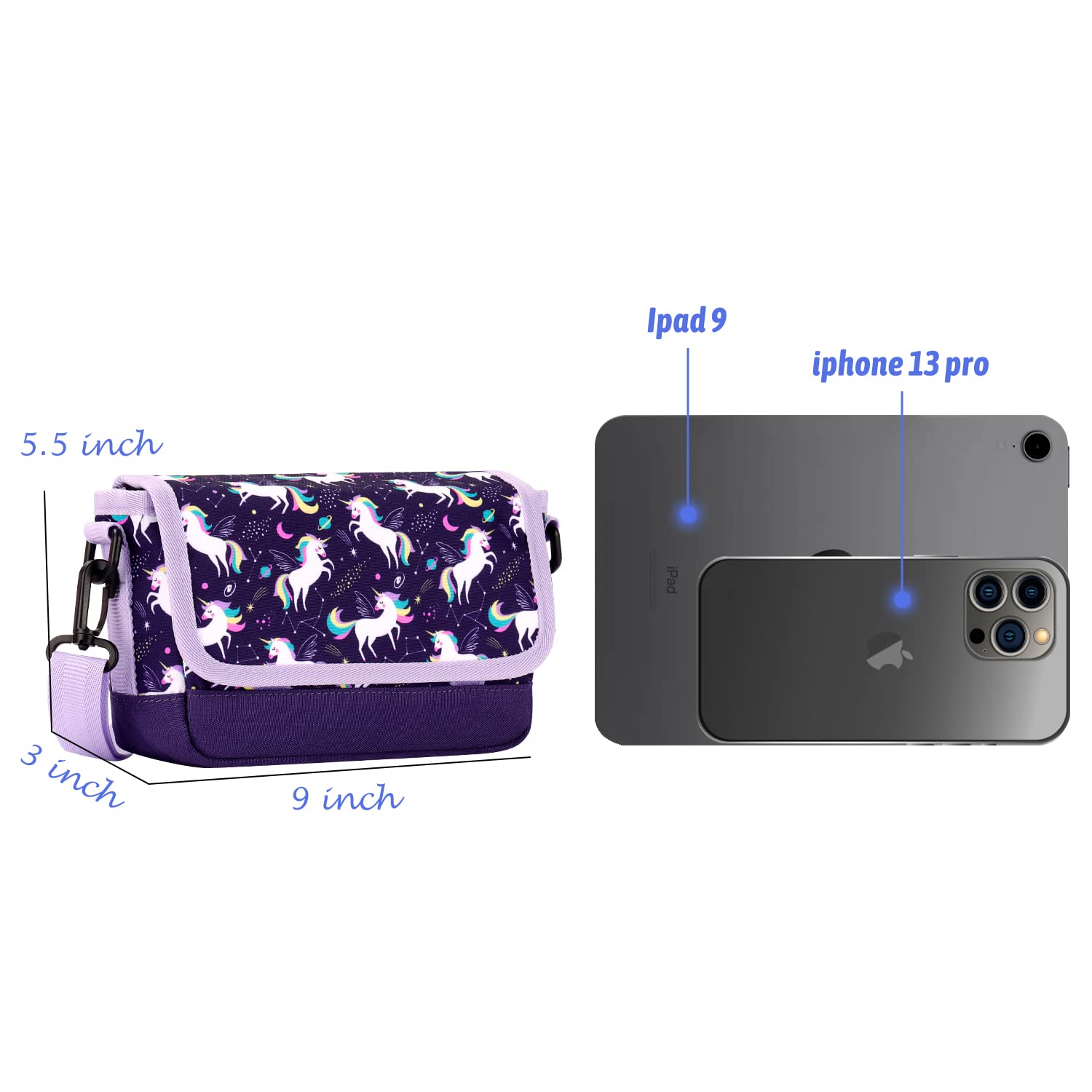 Unicorn Purple Crossbody Purse