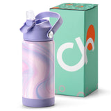 Fluid Colorful Purple Water Bottle 18Oz