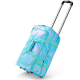 Laser Fluid Teal Rolling Duffle Bag