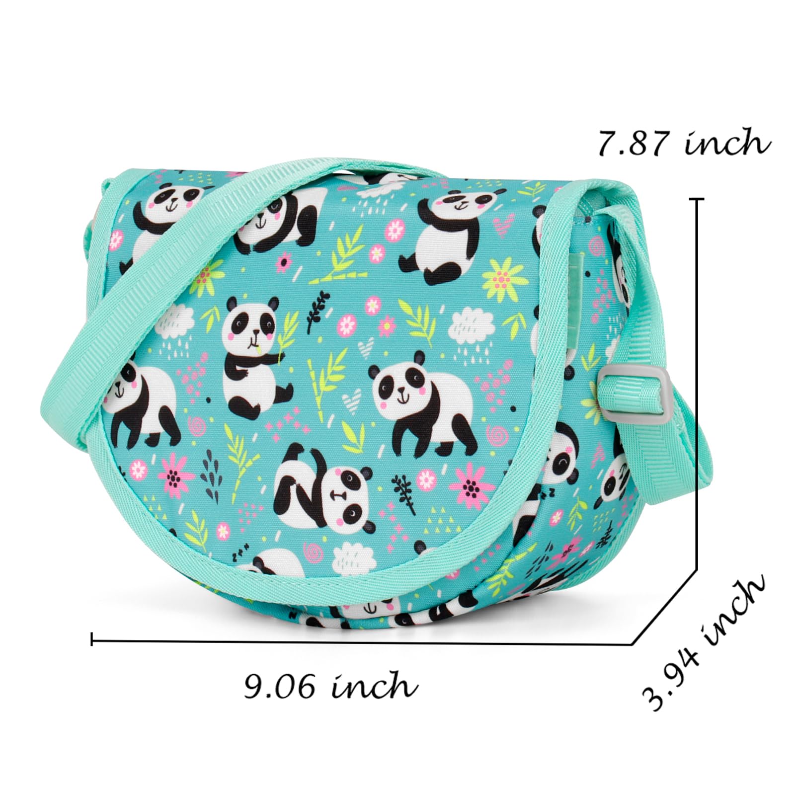 Panda Green Saddle Crossbody Purse