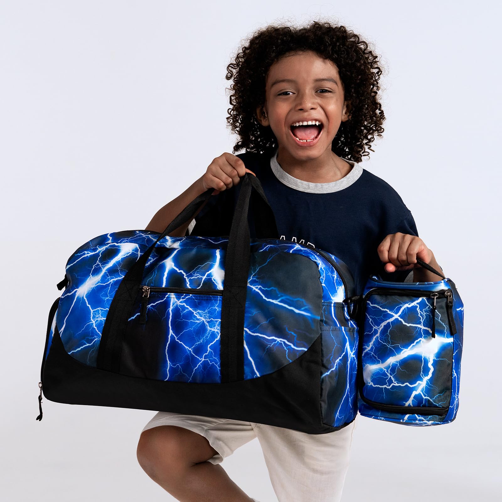 Tie Dye Swirl Blue Duffle Bag